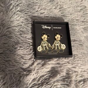 Disney x Baublebar Mickey Mouse Skeleton Earrings Halloween Glow in the dark